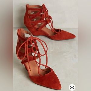 Jeffrey Campbell Sombra D’orsay suede wedges Womens size 7